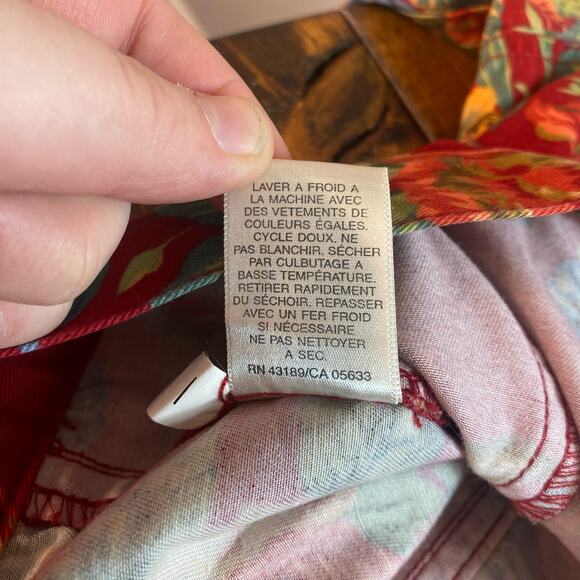 Vintage Susan Bristol Floral Denim Jacket Top Womens Size PM Button Up Pockets - Picture 5 of 8